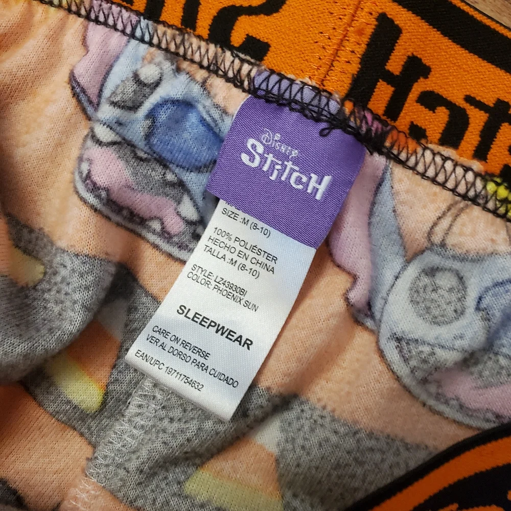 Disney Lilo & Stitch Pajama Pants Size Medium Halloween Flannel - Picture 5 of 8